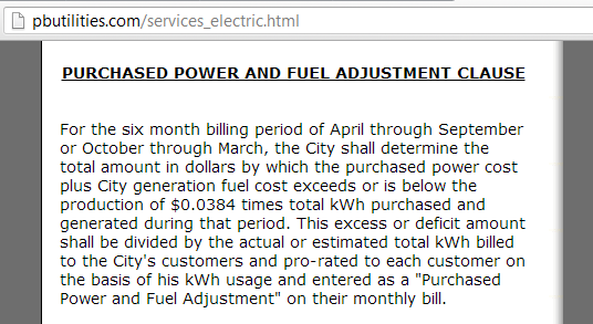 Taken from the City's utility website on the Electric Rates page, this is the City's description of the Fuel Factor that appears on our Electric bill.