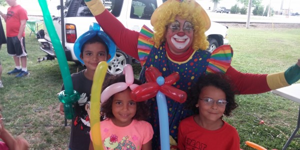 Rainbow the Clown was making kids happy