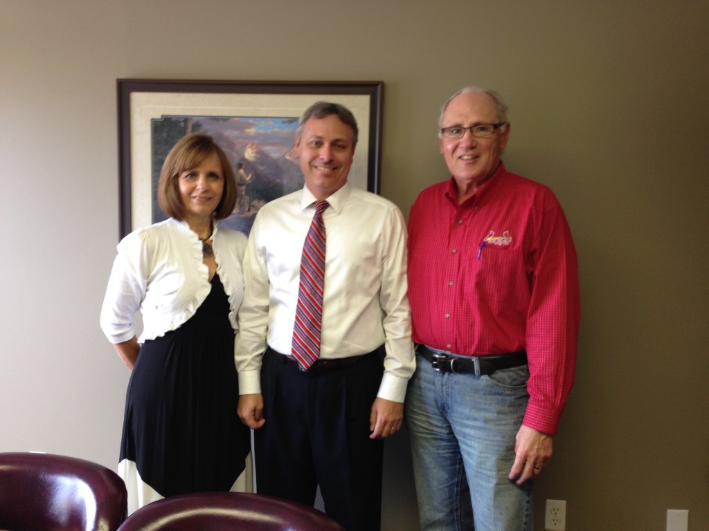 Whelans With Their Attorney Following Closing on Property With City of Poplar Bluff (left to right: Robin Whelan, Attorney Derrick Kirby, Robert Whelan)