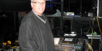 WBA Audio's Mike Dickerson Saturday behind the sound console at Lee Greenwood's show at Arbyrd. - SEMO Times photo by Steve Hankins