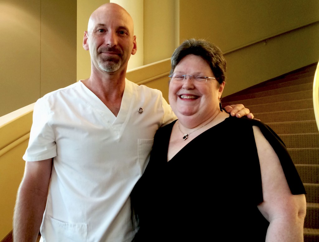 Roger Ray is pictured with his former nursing instructor Ruth Hutcheson of the Poplar Bluff Technical Career Center.