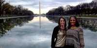 Pictured in front of the Washington Monument, Tamara Day and Darian Sales get in some sightseeing while visiting the U.S. Capitol for the first time. 