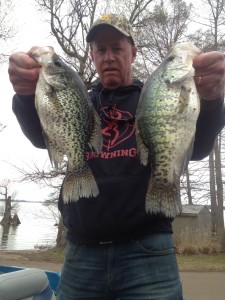 Scott Stafford from Portageville, MO with a couple Reelfoot Lake slabs