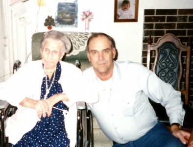 Nellie Joplin and grandson Raymond in 1999.